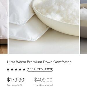 QUINCE Ultra Warm Premium Down Comforter Twin 3929